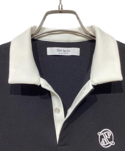 HER LIP TO（ハーリップトゥ）HER LIP TO (ハーリップトゥ) Polo Pleated Mini Dress ブラック サイズ:Sの古着・服飾アイテム