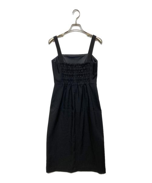 FRAY ID（フレイ アイディー）FRAY ID (フレイ アイディー) ドットチュールドレス ブラック×ベージュの古着・服飾アイテム