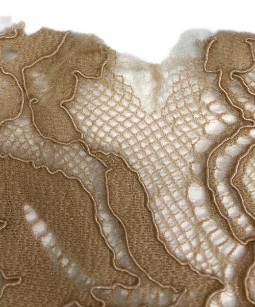 FRAY ID（フレイ アイディー）FRAY ID (フレイ アイディー) ドットチュールドレス ブラック×ベージュの古着・服飾アイテム