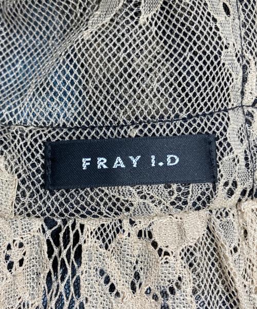 FRAY ID（フレイ アイディー）FRAY ID (フレイ アイディー) ドットチュールドレス ブラック×ベージュの古着・服飾アイテム