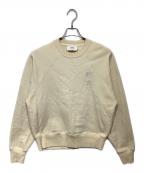 AMI PARISアミ パリス）の古着「ハートロゴ刺繍スウェット」｜ベージュ