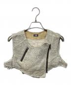 L.G.Bルグランブルー）の古着「BIKERS MINIベスト」｜ベージュ