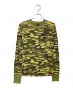 CHROME HEARTSクロムハーツ）の古着「CH Plus Thrml L/S Tee　カモフラサーマルカットソー」｜オリーブ