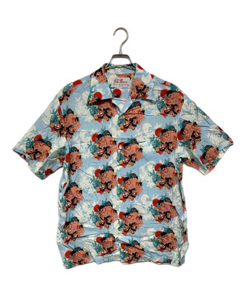 Aloha Blossom（アロハブロッサム）Aloha Blossom (アロハブロッサム) キン肉マン (キンニクマン) アロハシャツ ブルー サイズ:44の古着・服飾アイテム