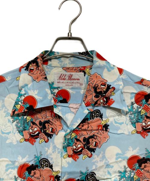 Aloha Blossom（アロハブロッサム）Aloha Blossom (アロハブロッサム) キン肉マン (キンニクマン) アロハシャツ ブルー サイズ:44の古着・服飾アイテム