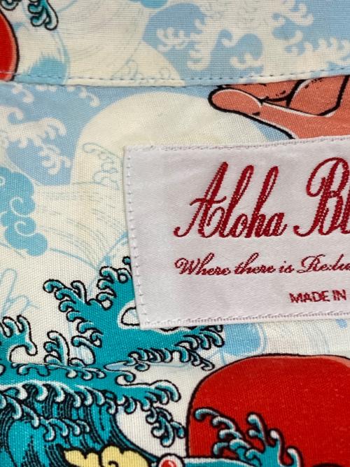 Aloha Blossom（アロハブロッサム）Aloha Blossom (アロハブロッサム) キン肉マン (キンニクマン) アロハシャツ ブルー サイズ:44の古着・服飾アイテム