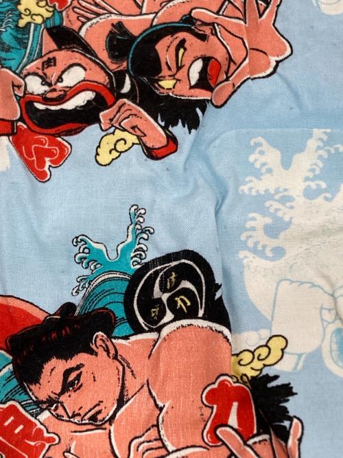 Aloha Blossom（アロハブロッサム）Aloha Blossom (アロハブロッサム) キン肉マン (キンニクマン) アロハシャツ ブルー サイズ:44の古着・服飾アイテム