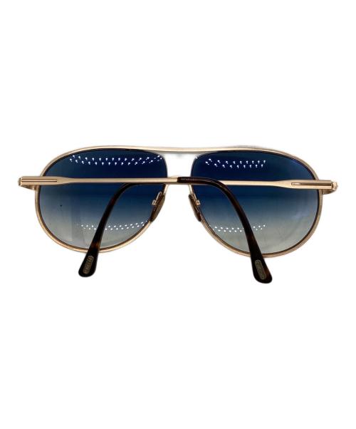 TOM FORD（トムフォード）TOM FORD (トムフォード) TF450　ティアドロップサングラス ゴールド×ブルー サイズ:61□11 140の古着・服飾アイテム