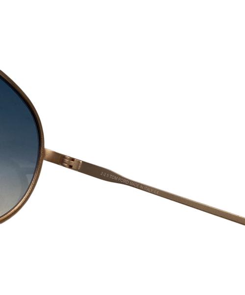 TOM FORD（トムフォード）TOM FORD (トムフォード) TF450　ティアドロップサングラス ゴールド×ブルー サイズ:61□11 140の古着・服飾アイテム
