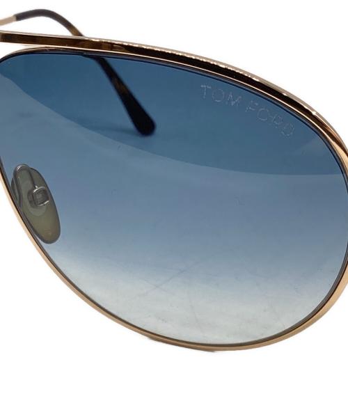 TOM FORD（トムフォード）TOM FORD (トムフォード) TF450　ティアドロップサングラス ゴールド×ブルー サイズ:61□11 140の古着・服飾アイテム