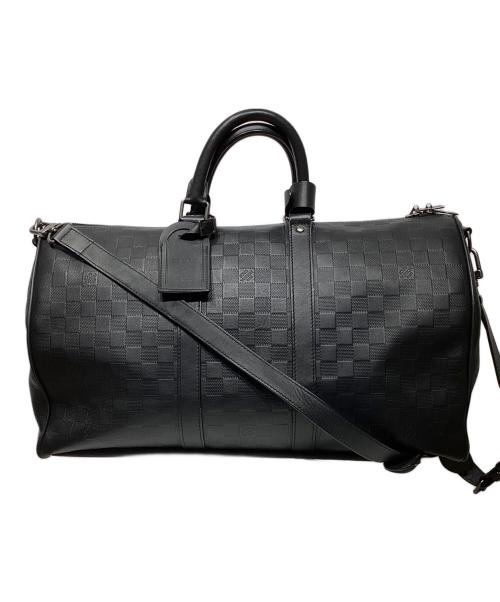 LOUIS VUITTON（ルイ ヴィトン）LOUIS VUITTON (ルイ ヴィトン) N41145　ダミエ・アンフィニ　キーポル・バンドリエール45 オニキスの古着・服飾アイテム