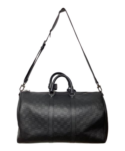 LOUIS VUITTON（ルイ ヴィトン）LOUIS VUITTON (ルイ ヴィトン) N41145　ダミエ・アンフィニ　キーポル・バンドリエール45 オニキスの古着・服飾アイテム