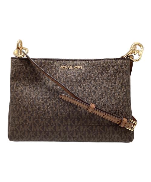 MICHAEL KORS（マイケル・コース）MICHAEL KORS (マイケル・コース) モノグラム　ショルダーバッグ ブラウンの古着・服飾アイテム