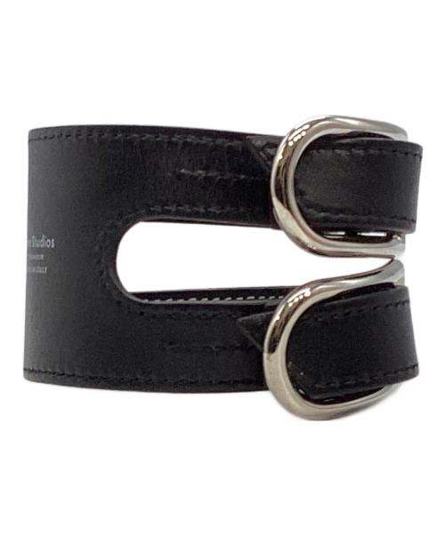 Acne studios（アクネ ストゥディオス）Acne studios (アクネ ストゥディオス) ベルトデザインブレスレット ブラックの古着・服飾アイテム