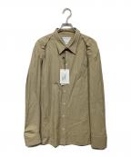 BOTTEGA VENETAボッテガベネタ）の古着「Tie Detail Long Sleeve Shirt(タイ ディティール ロング スリーブ シャツ)」｜ベージュ