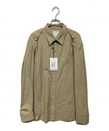 BOTTEGA VENETA（ボッテガベネタ）の古着「Tie Detail Long Sleeve Shirt(タイ ディティール ロング スリーブ シャツ)」｜ベージュ