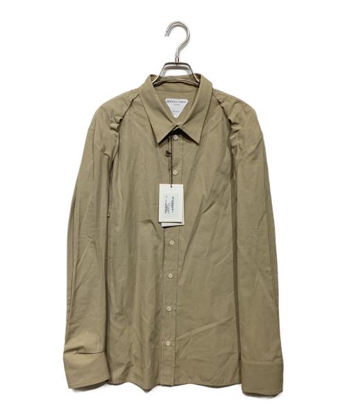 BOTTEGA VENETA（ボッテガベネタ）BOTTEGA VENETA (ボッテガベネタ) Tie Detail Long Sleeve Shirt(タイ ディティール ロング スリーブ シャツ) ベージュ サイズ:40の古着・服飾アイテム