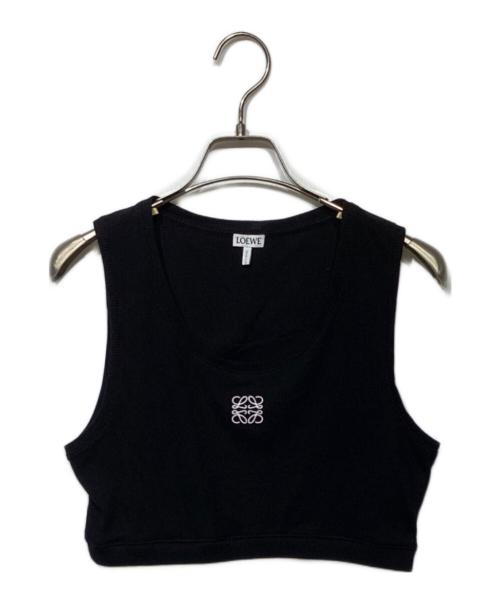 LOEWE（ロエベ）LOEWE (ロエベ) アナグラム クロップド タンクトップS359Y23X85 ブラック サイズ:Lの古着・服飾アイテム