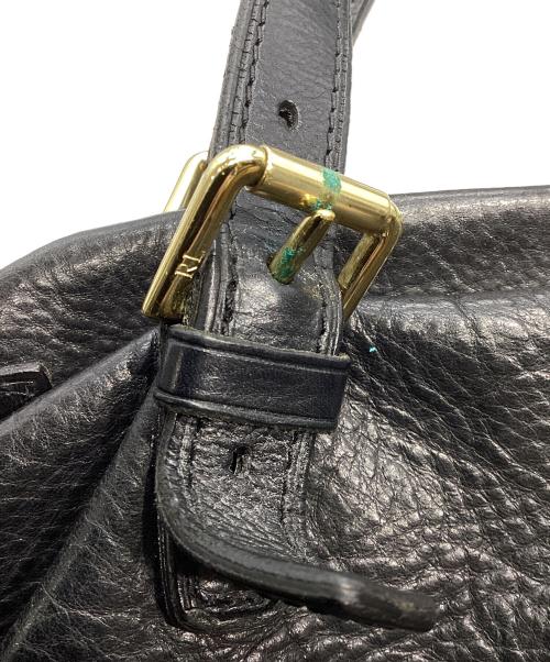 RALPH LAUREN（ラルフローレン）RALPH LAUREN (ラルフローレン) エンボスロゴ 2WAYバッグ ブラックの古着・服飾アイテム