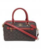 COACHコーチ）の古着「2WAYショルダーバッグ」｜レッド×ブラウン