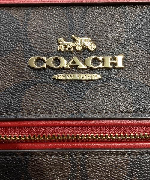 COACH（コーチ）COACH (コーチ) 2WAYショルダーバッグ レッド×ブラウンの古着・服飾アイテム