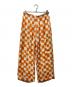 DRIES VAN NOTEN（ドリスヴァンノッテン）の古着「レーヨンチェックパンツ」｜オレンジ×ホワイト
