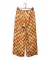 DRIES VAN NOTEN (ドリスヴァンノッテン) レーヨンチェックパンツ オレンジ×ホワイト サイズ:36：14000円