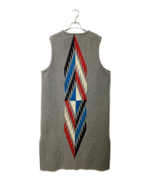 ORTEGA's（オルテガ）ORTEGA's (オルテガ) Square LONG VEST グレー サイズ:Lの古着・服飾アイテム