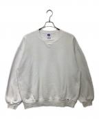 RUSSELL ATHLETICラッセルアスレチック）の古着「90’S　前V 無地 スウェット」｜ホワイト