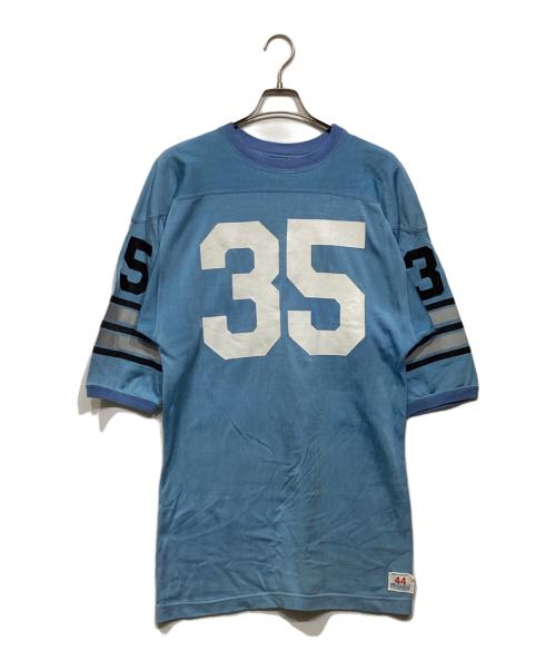 Champion（チャンピオン）Champion (チャンピオン) フットボールTシャツ スカイブルー サイズ:Lの古着・服飾アイテム