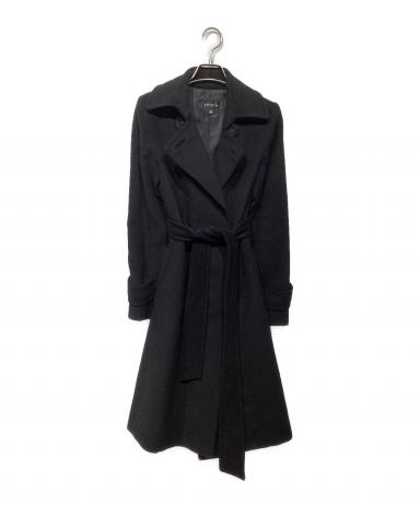 中古・古着通販】EPOCA (エポカ) アンゴラ ウール 比翼コート ブラック