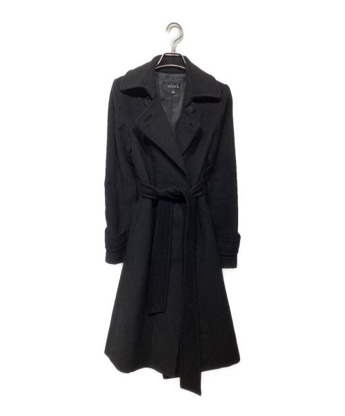 EPOCA（エポカ）EPOCA (エポカ) アンゴラ ウール 比翼コート ブラック サイズ:40の古着・服飾アイテム