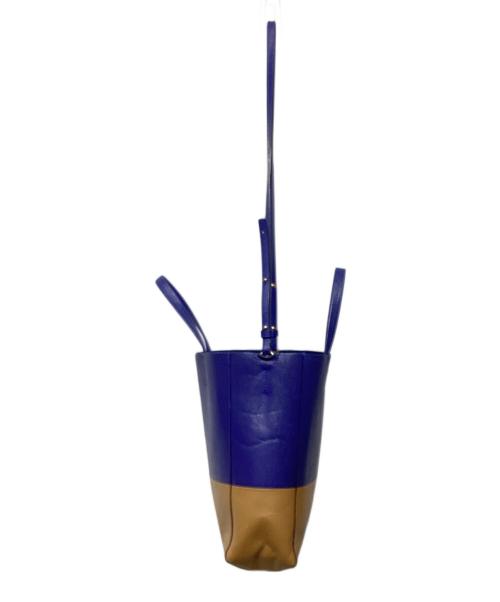 CELINE（セリーヌ）CELINE (セリーヌ) バーティカル カバ スモール バイカラー2WAYショルダーバッグ ブルーの古着・服飾アイテム