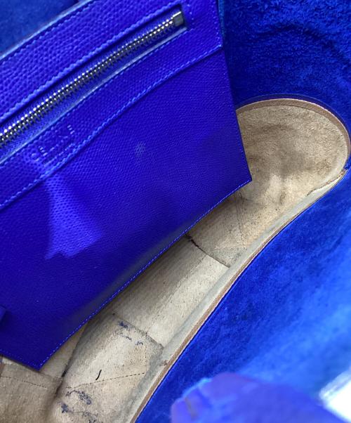 CELINE（セリーヌ）CELINE (セリーヌ) バーティカル カバ スモール バイカラー2WAYショルダーバッグ ブルーの古着・服飾アイテム