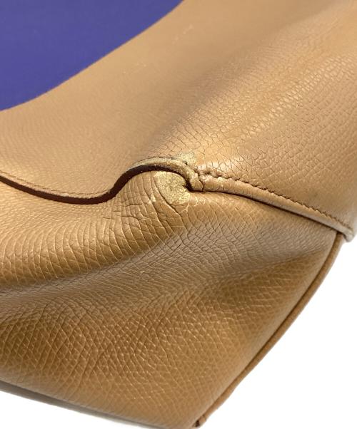 CELINE（セリーヌ）CELINE (セリーヌ) バーティカル カバ スモール バイカラー2WAYショルダーバッグ ブルーの古着・服飾アイテム