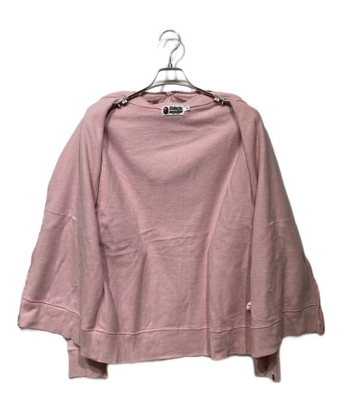 A BATHING APE（ア ベイシング エイプ）A BATHING APE (ア ベイシング エイプ) College Relaxed Fit Full Zip Hoodie001ZPJ301018M ピンク サイズ:Mの古着・服飾アイテム