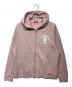 A BATHING APE（ア ベイシング エイプ）の古着「College Relaxed Fit Full Zip Hoodie001ZPJ301018M」｜ピンク