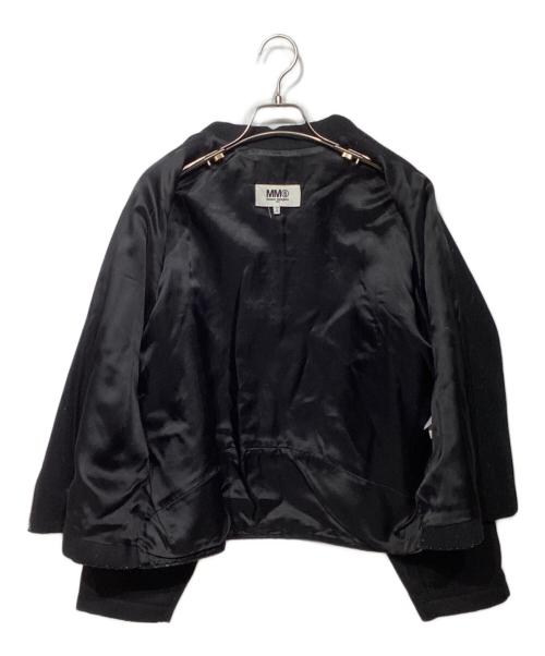 MM6 Maison Margiela（エムエムシックスメゾンマルジェラ）MM6 Maison Margiela (エムエムシックスメゾンマルジェラ) ウール切替ジャケットS32AM0244 ブラック サイズ:36の古着・服飾アイテム