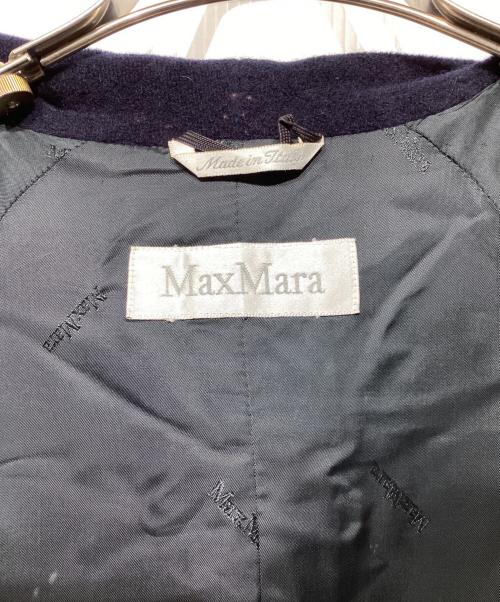 MaxMara（マックスマーラ）MaxMara (マックスマーラ) ウールフーデットコート ネイビー サイズ:34の古着・服飾アイテム
