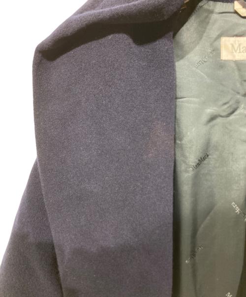 MaxMara（マックスマーラ）MaxMara (マックスマーラ) ウールフーデットコート ネイビー サイズ:34の古着・服飾アイテム