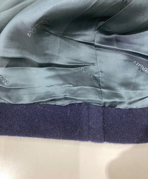 MaxMara（マックスマーラ）MaxMara (マックスマーラ) ウールフーデットコート ネイビー サイズ:34の古着・服飾アイテム