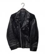 UNDERCOVERISMアンダーカバーイズム）の古着「後SWEAT切替レザーライダース ジャケットUI2B4205-2」｜ブラック