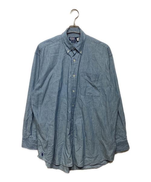 POLO RALPH LAUREN（ポロ・ラルフローレン）POLO RALPH LAUREN (ポロ・ラルフローレン) THE BIG FIT 復刻　ボタンダウンシャツ　0200014482 ブルー サイズ:Mの古着・服飾アイテム