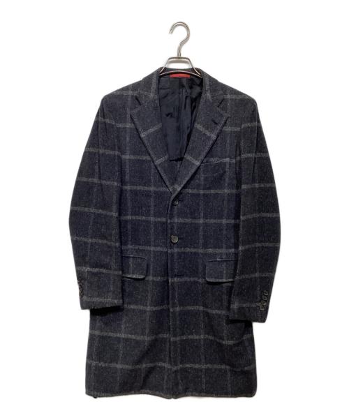 ISAIA（イザイア）ISAIA (イザイア) ウールシルクブレンドコート ネイビー サイズ:44の古着・服飾アイテム