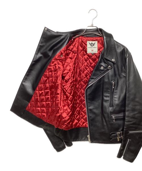 666 LEATHER WEAR（666レザーウェア）666 LEATHER WEAR (666レザーウェア) 裏キルティングライダースジャケット ブラック サイズ:42の古着・服飾アイテム