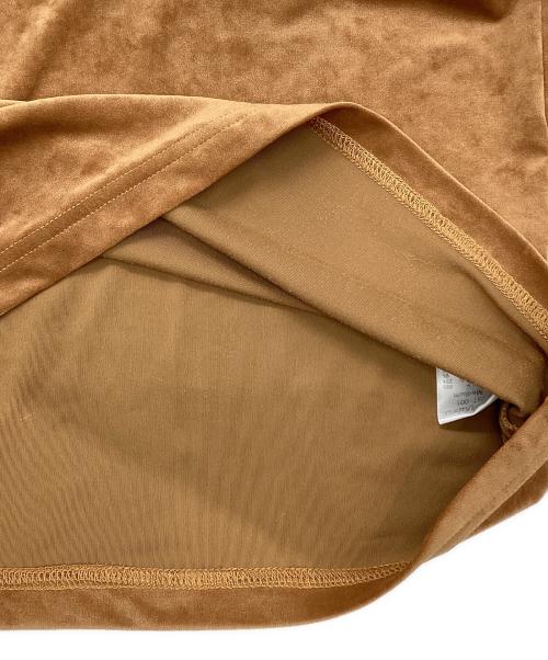 SASQUATCHfabrix.（サスクワッチファブリックス）SASQUATCHfabrix. (サスクワッチファブリックス) LACE TAPE VELOUR T-SHIRT ブラウン サイズ:Mの古着・服飾アイテム