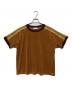 SASQUATCHfabrix.（サスクワッチファブリックス）の古着「LACE TAPE VELOUR T-SHIRT」｜ブラウン