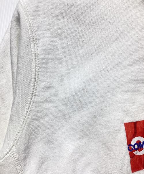 SUPREME（シュプリーム）SUPREME (シュプリーム) COMME des GARCONS SHIRT (コムデギャルソンシャツ) Box Logo Hooded Sweatshirt ホワイト サイズ:Mの古着・服飾アイテム
