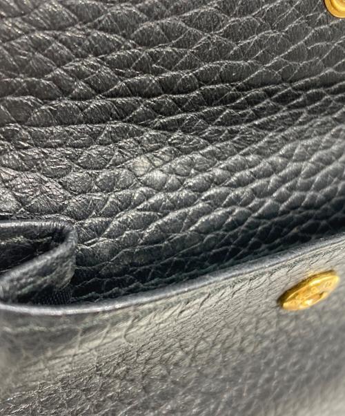 PRADA（プラダ）PRADA (プラダ) コンパクト 2つ折り財布 ブラックの古着・服飾アイテム