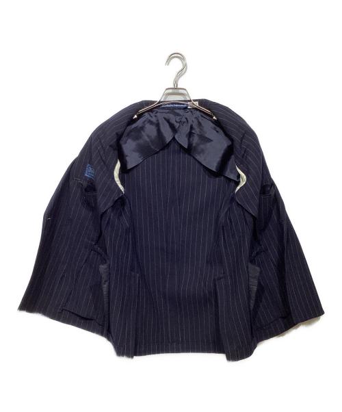 POLO RALPH LAUREN（ポロ・ラルフローレン）POLO RALPH LAUREN (ポロ・ラルフローレン) ストライプ ダブル セットアップスーツ ネイビー サイズ:40Sの古着・服飾アイテム